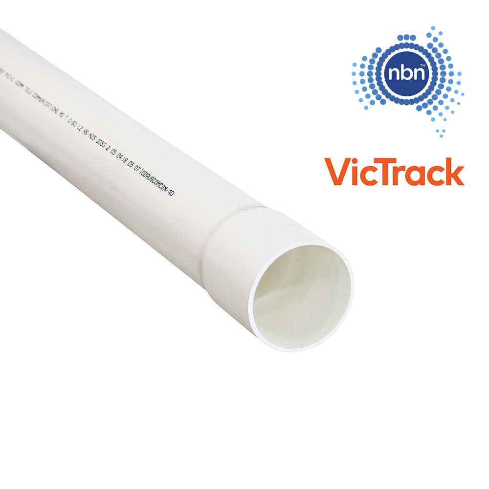Communication PVC White Rigid Conduit Solid Wall Class 12 50mm ID x 4m Communication PVC White Rigid Conduit Solid Wall Class 12 50mm ID x 4m