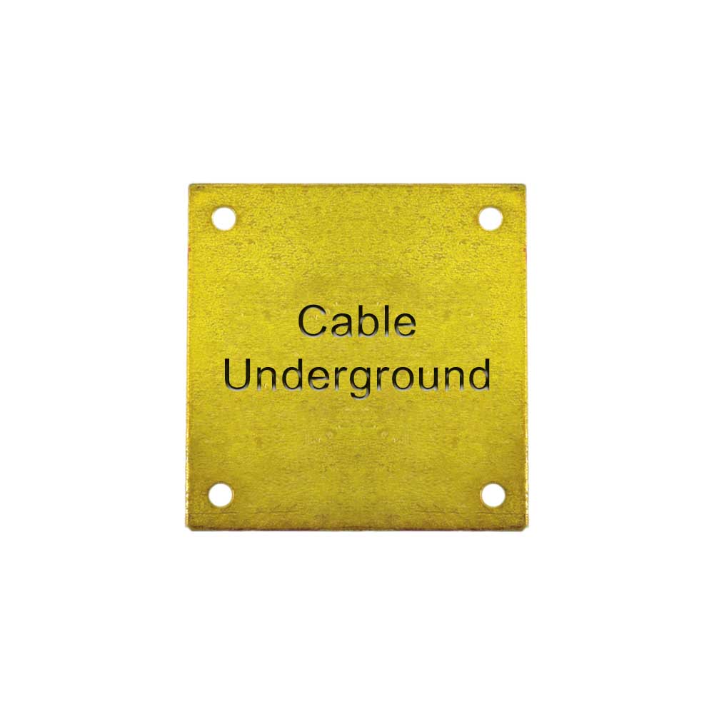 Cable Underground Brass Label (75mm x 75mm Electrical) Cable Underground Brass Label (75mm x 75mm Electrical)