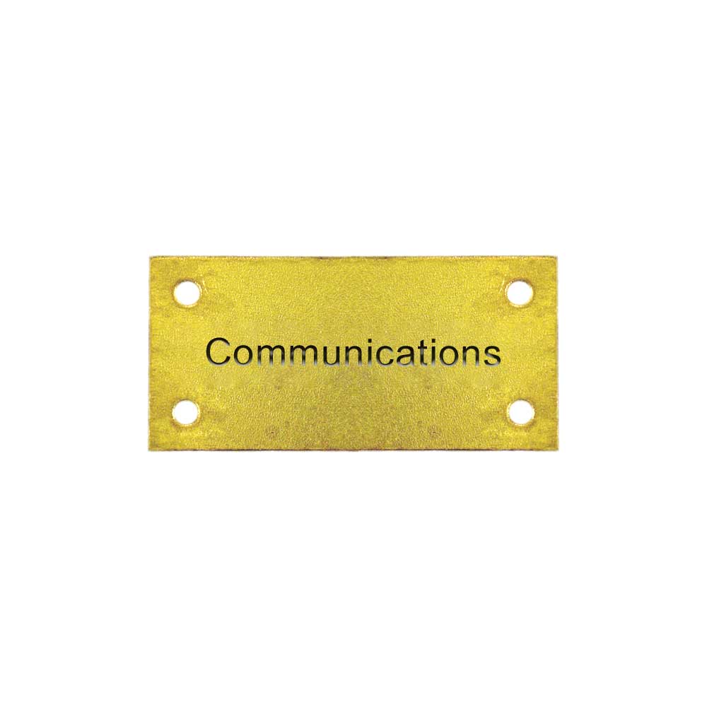 Communication Brass Label (40mm x 80mm) Electrical Brass Label (40mm x 80mm)