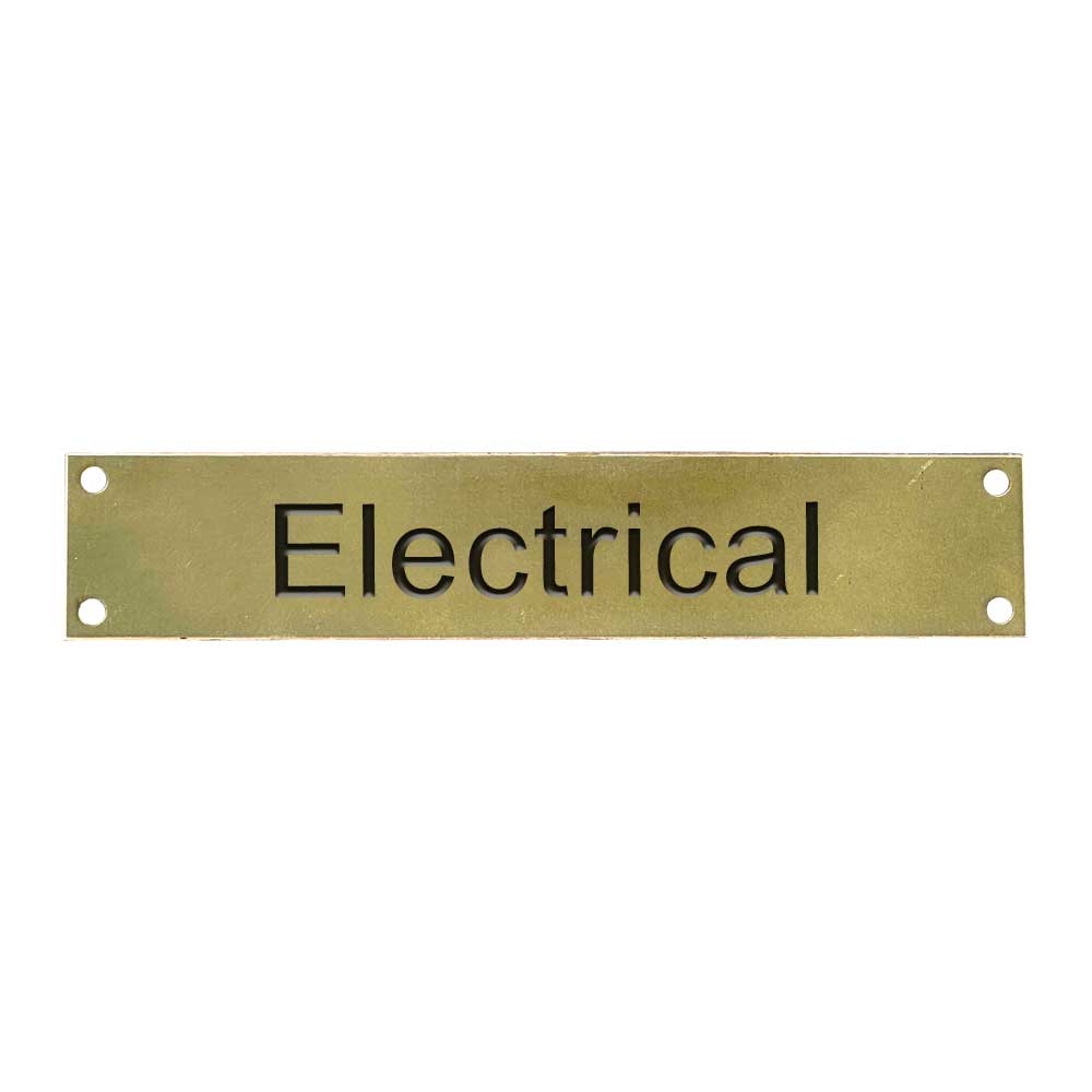 Brass Marker Label 30mm x 150mm Electrical Brass Marker Label 30mm x 150mm Electrical