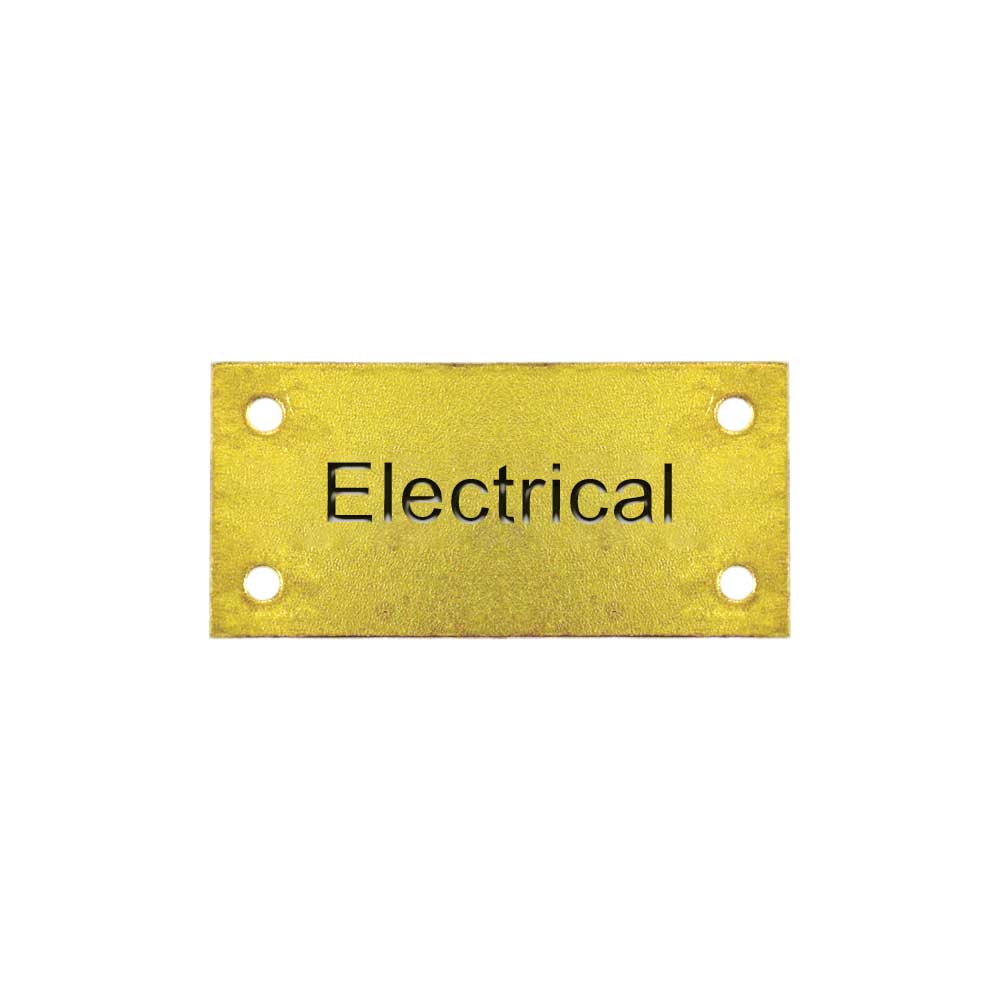 Electrical Brass Label (40mm x 80mm) Communication Brass Label (40mm x 80mm)