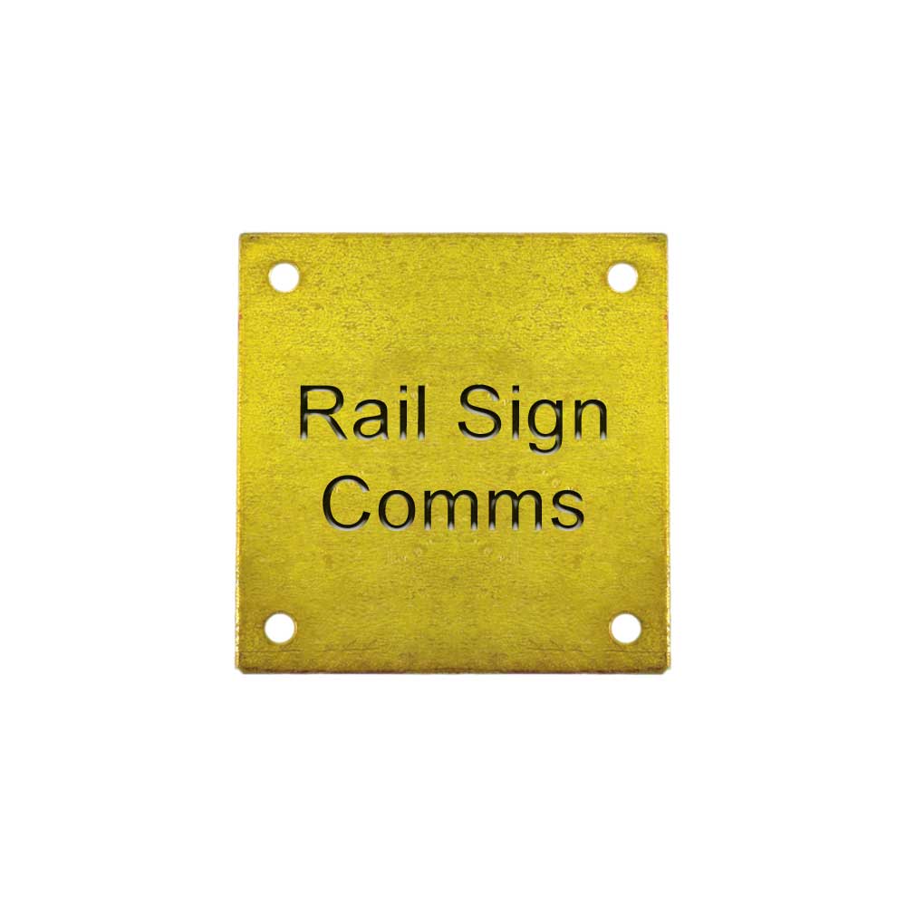 Rail Sign Comms Brass Label (75mm x 75mm) Rail Sign Comms Brass Label (75mm x 75mm)