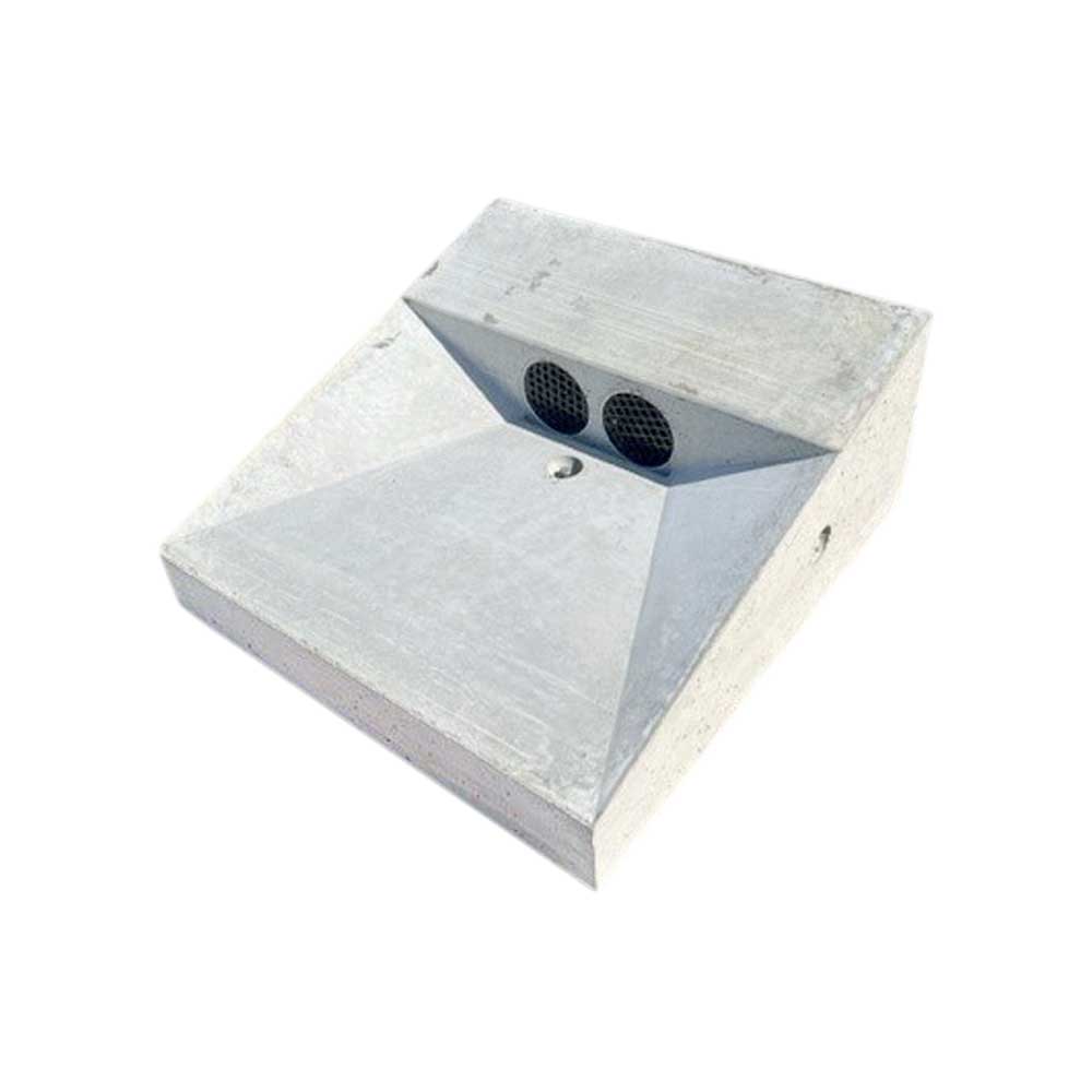 Concrete double batter outlet (two-pipe headwall), SD 1641 — 900mm x 870mm x 400mm