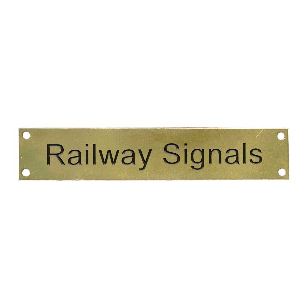 Brass Marker Label 30mm X 150mm Railway Signals Brass Marker Label 30mm X 150mm Railway Signals