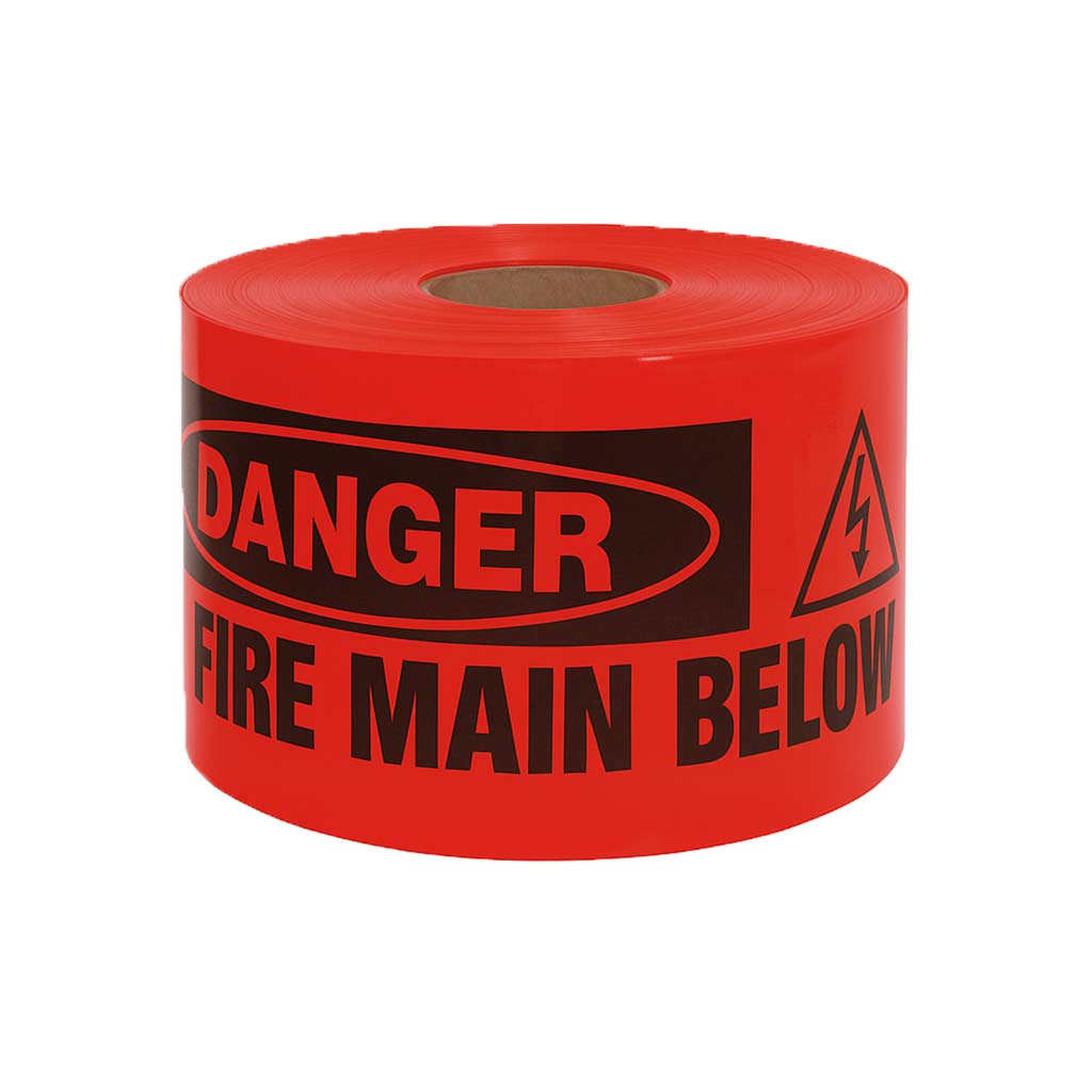 Underground Buried Fire Main Warning Tape – Non-Detectable