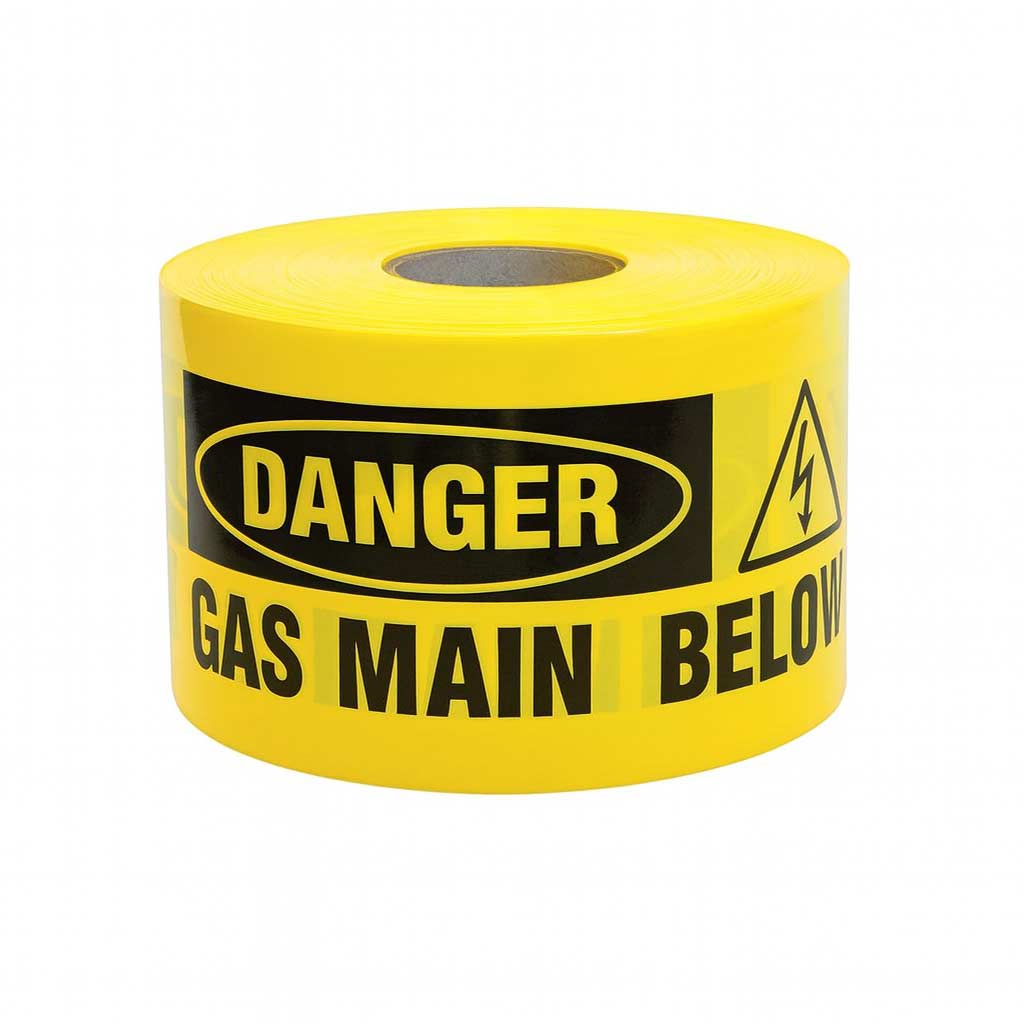 Underground Buried Gas Main Warning Tape – Non-Detectable